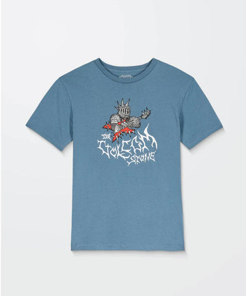 Volcom Boys Spikesnight SS Tee - Blue Wash